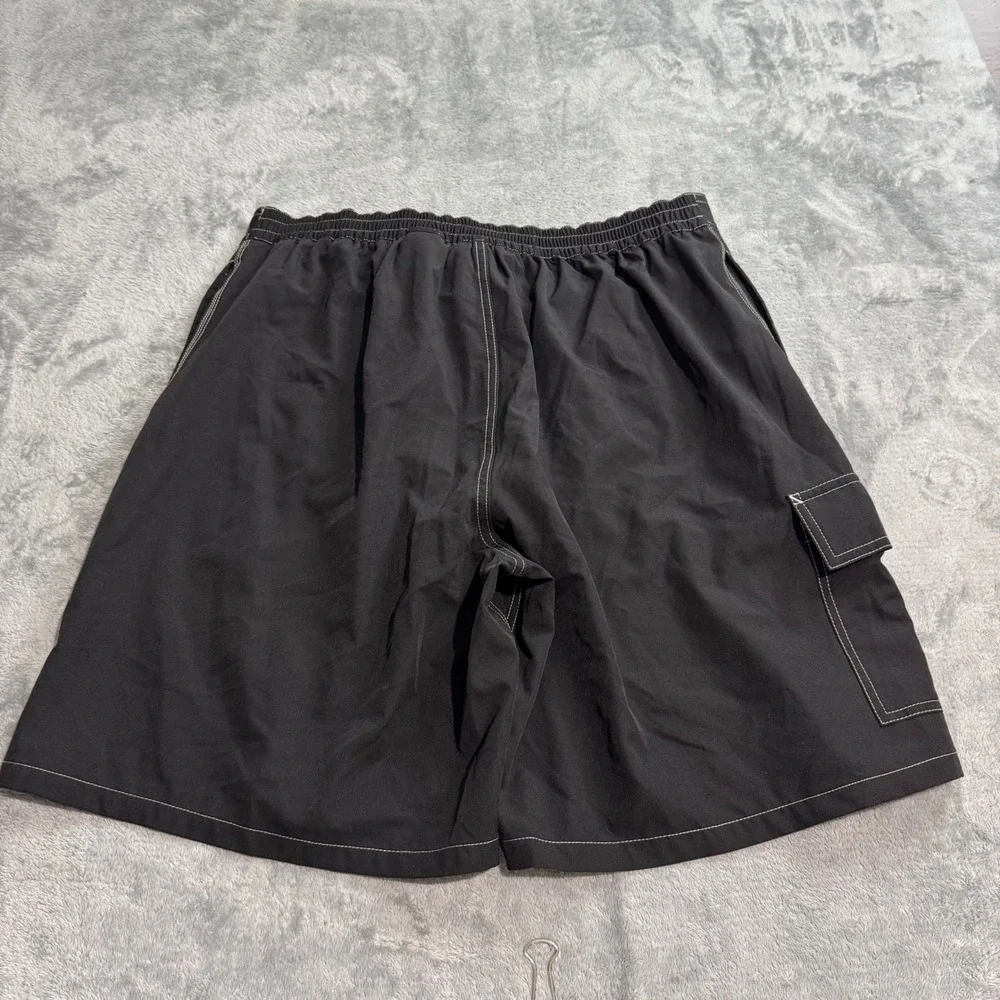 Polo Ralph Lauren Mens Black Board Shorts Swim Trunks Cargo Pocket Red Pony L